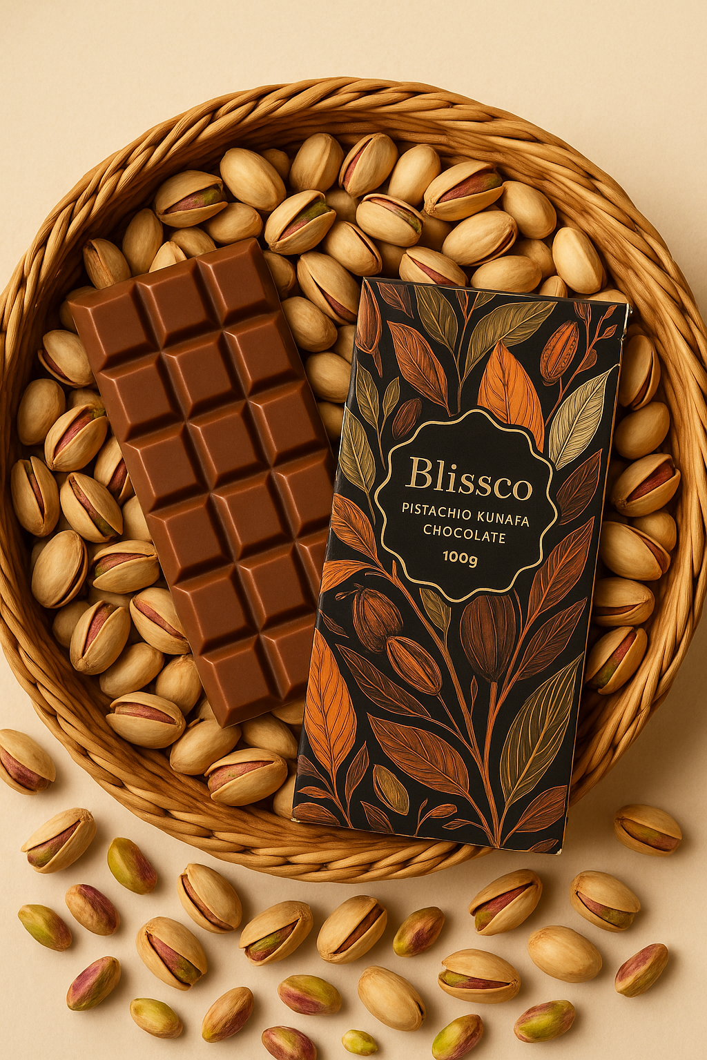 Blissco Dubai Pistachio Kunafa Bar – 80g